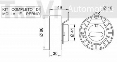 TREVI AUTOMOTIVE td1535 -  Натяжной ролик, ремень ГРМ